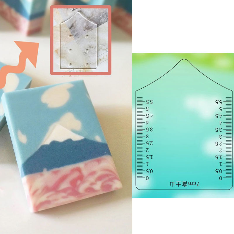 Soap Making Hobby - Moutain шаблон скребок ребра мыло делая