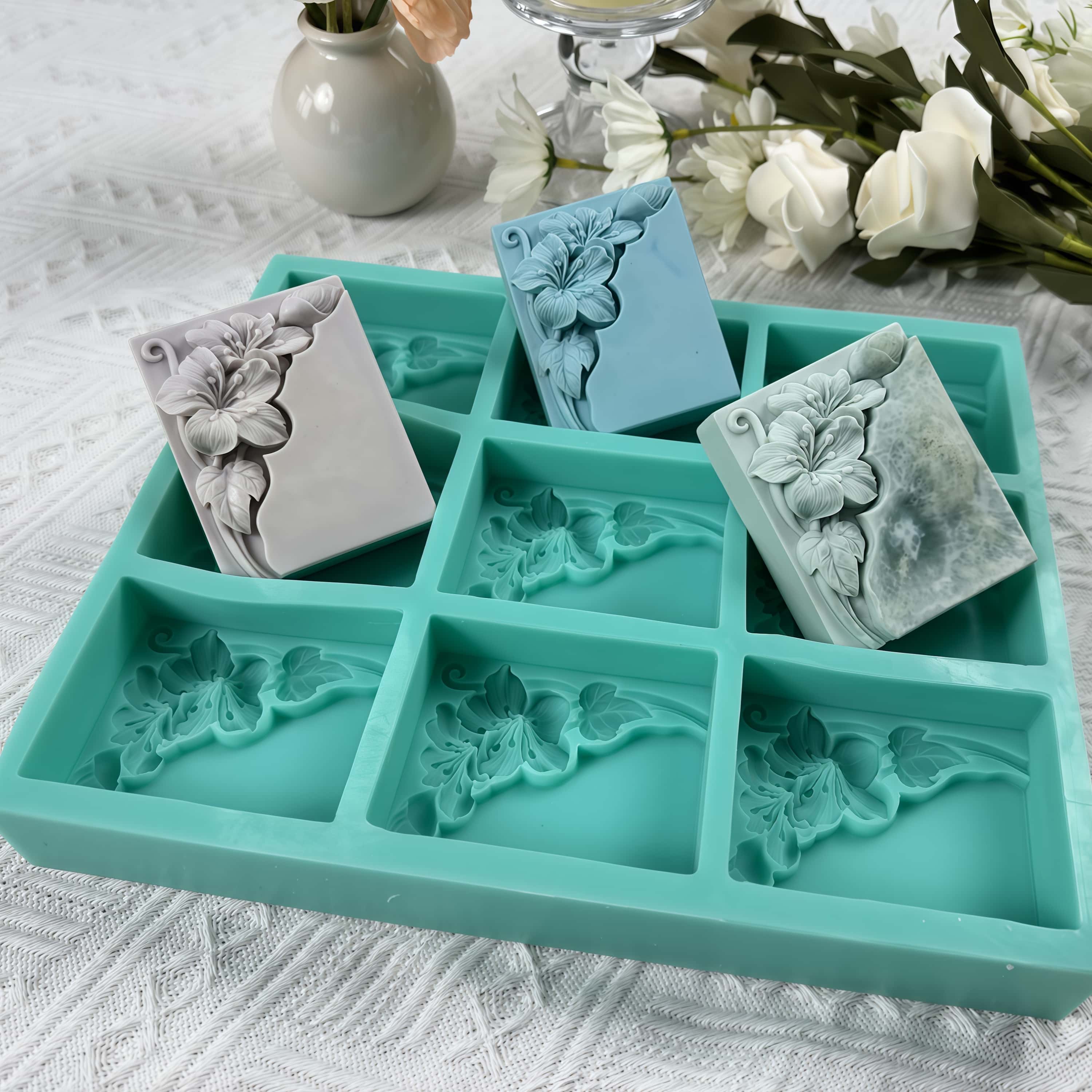 9-полая форма для мыла с цветк – обзор и цена Soap Making Books